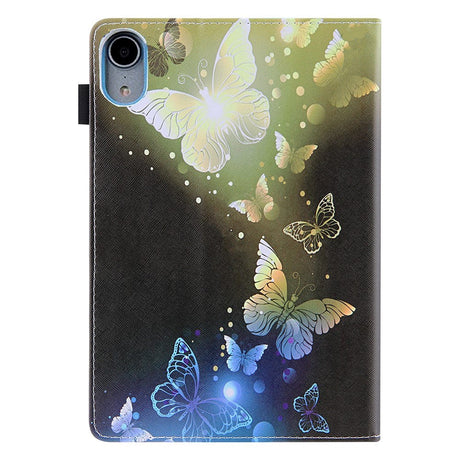 iPad Mini (2021) - Leather Wallet Case & Print - Gold Butterflies