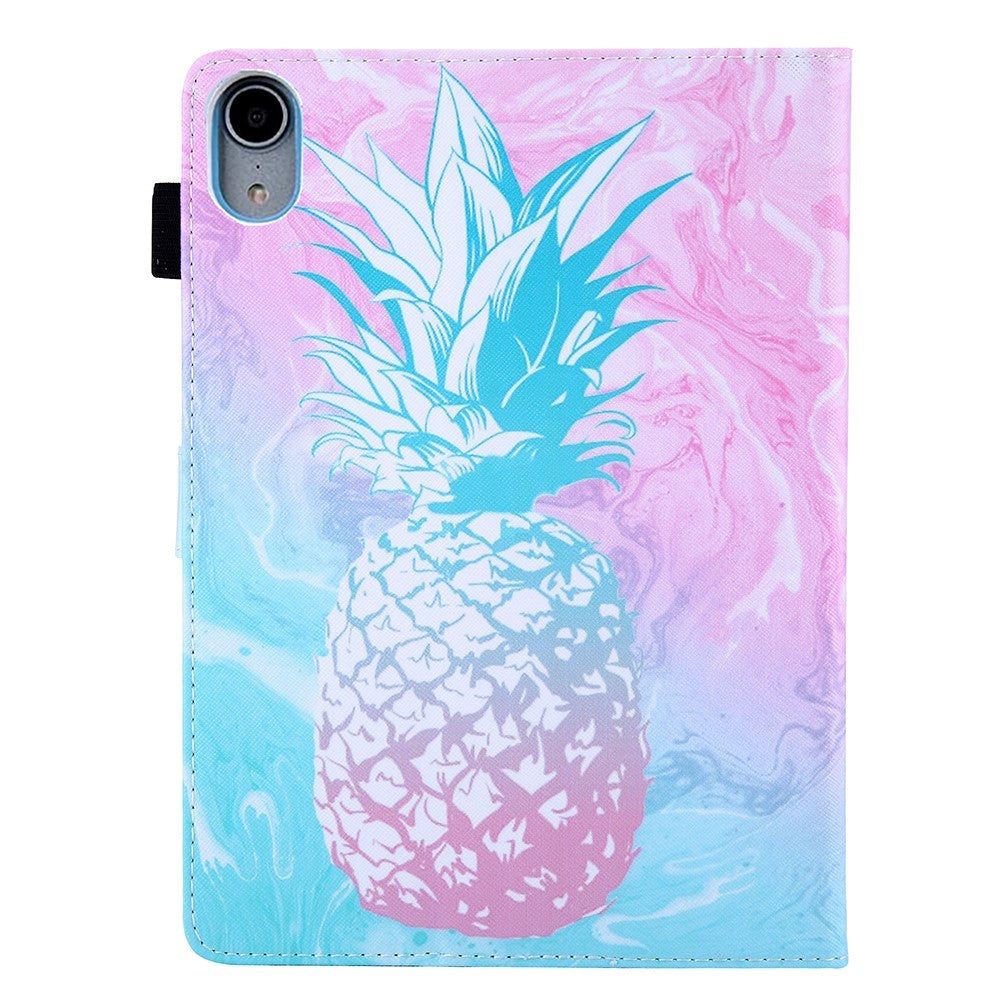 iPad Mini (2021) - Leather Wallet Case & Print - Blue Pineapple