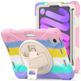 iPad Mini (2024 / 2021) Hard Case for Kids w. 360⁰ Stand & Handle - Rainbow V2