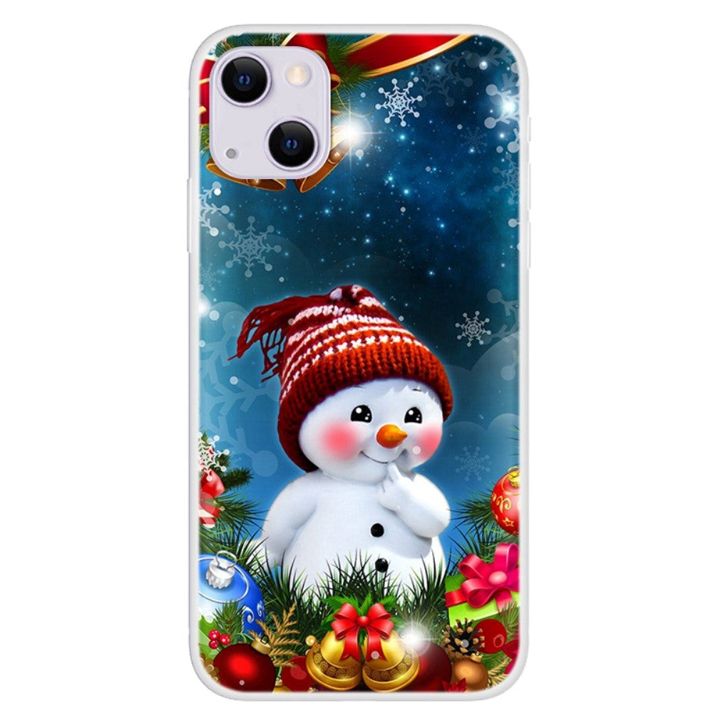 iPhone 13 Flexible Plastic Christmas Case - Cartoon Snowman