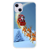 iPhone 13 Flexible Plastic Christmas Case - Santa Claus with Reindeer