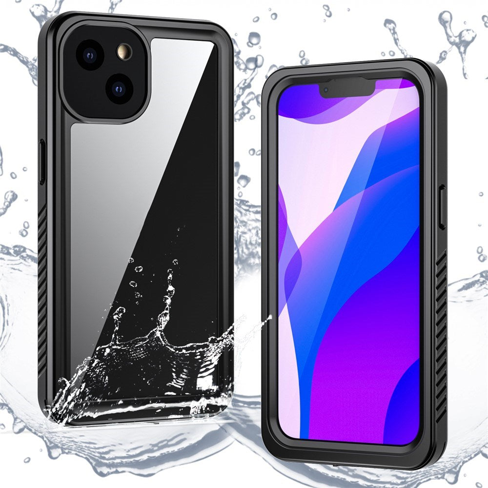 iPhone 13 IP68 Dust & Waterproof Case - Transparent / Black