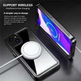 iPhone 13 IP68 Dust & Waterproof Case - Transparent / Black