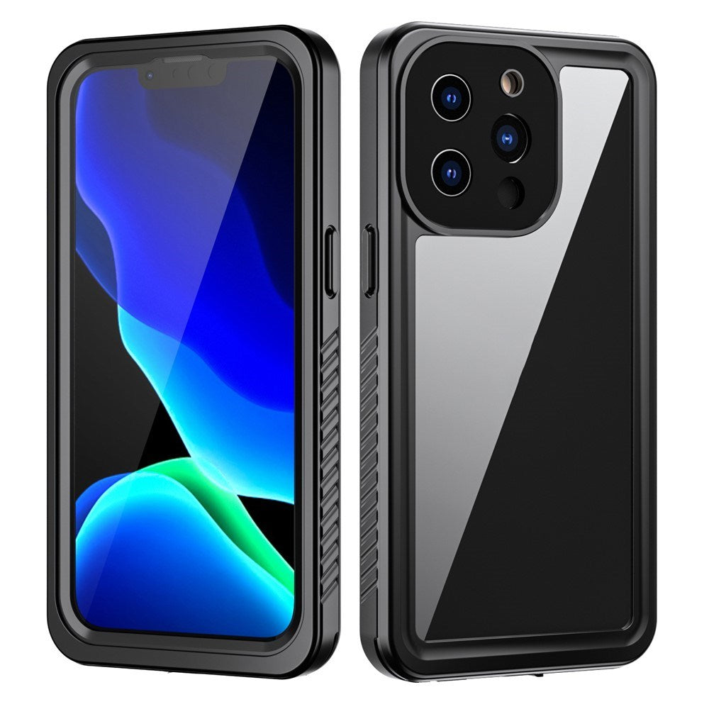 iPhone 13 Pro IP68 Dust & Waterproof Case - Transparent / Black