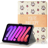 iPad Mini (2024 / 2021) Case w. Card Holder & Touch Pen Holder - "Awesome"