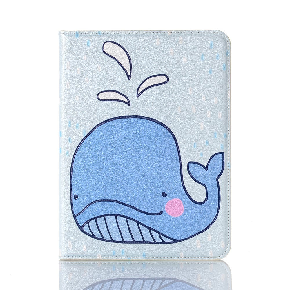 iPad Mini (2021) Case w. Card Holder & Touch Pen Holder - "Whale"