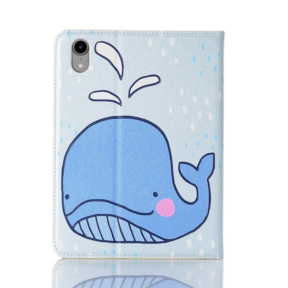 iPad Mini (2021) Case w. Card Holder & Touch Pen Holder - "Whale"