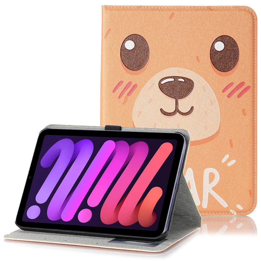 iPad Mini (2024 / 2021) Case w. Card Holder & Touch Pen Holder - "Bear"