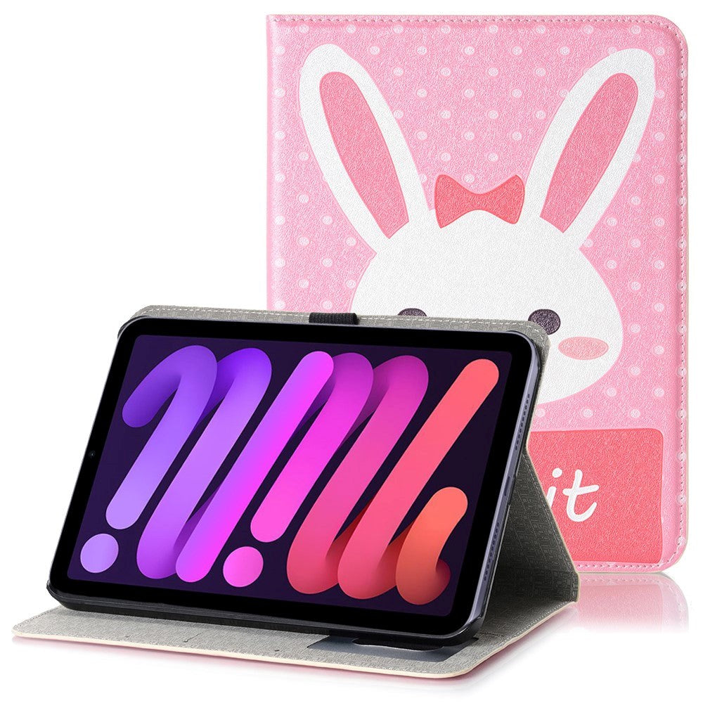 iPad Mini (2021) Case w. Card Holder & Touch Pen Holder - "Rabbit"