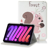 iPad Mini (2024 / 2021) Case w. Card Holder & Touch Pen Holder - "Squirrel"