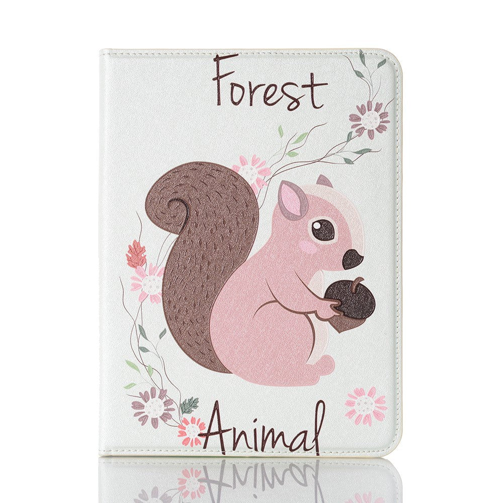 iPad Mini (2024 / 2021) Case w. Card Holder & Touch Pen Holder - "Squirrel"