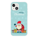 iPhone 13 Flexible Plastic Christmas Case - Merry Christmas - Happy Santa with Gifts