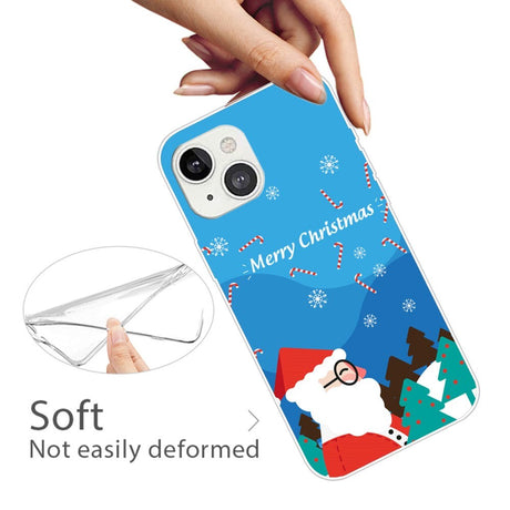 iPhone 13 Flexible Plastic Christmas Case - Merry Christmas - Santa Claus in the Snow