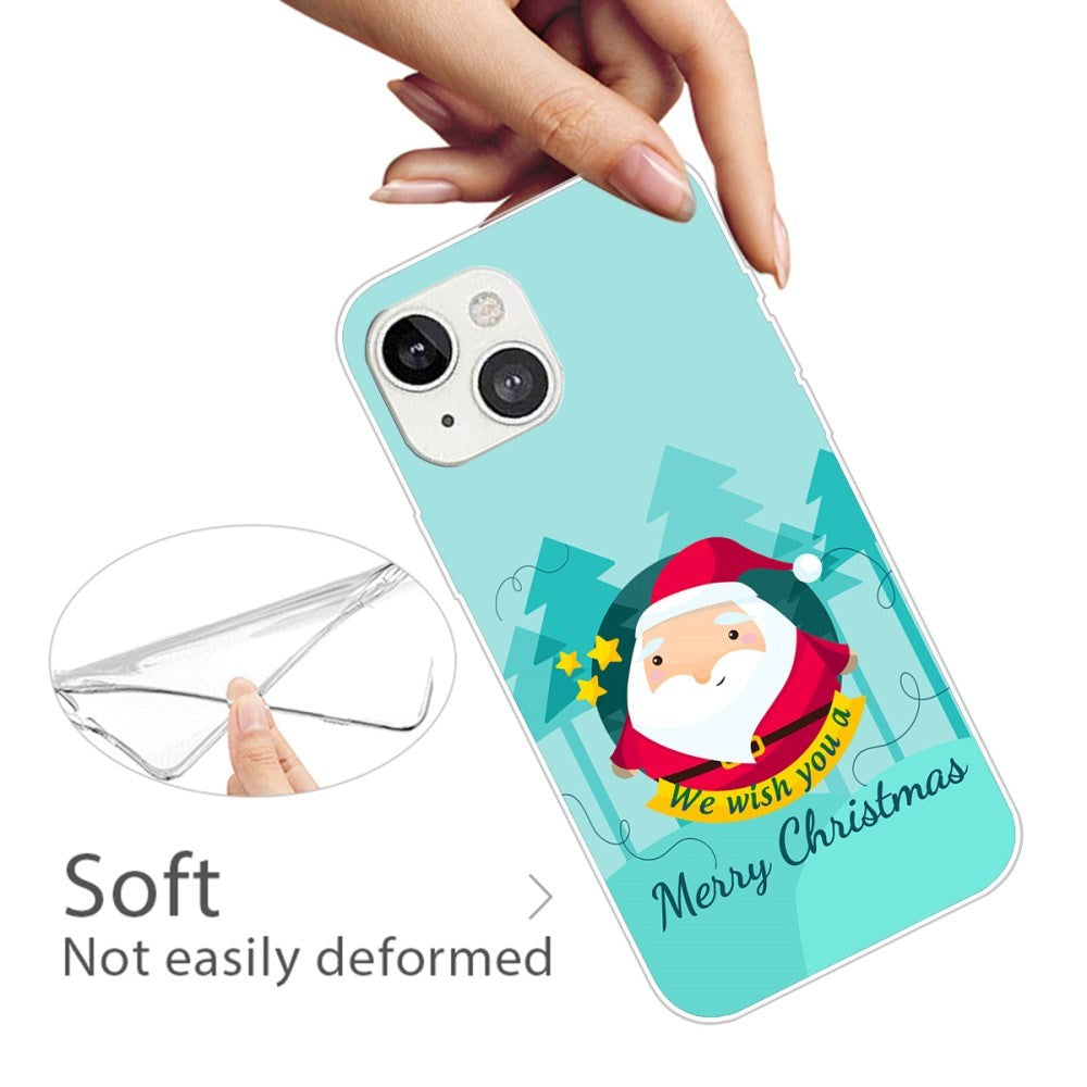 iPhone 13 Flexible Plastic Christmas Case - Merry Christmas - Cartoon Santa