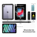 iPad mini (2024/2021) SHELLBOX Waterproof and Drop-Resistant Case with Kickstand and Lanyard