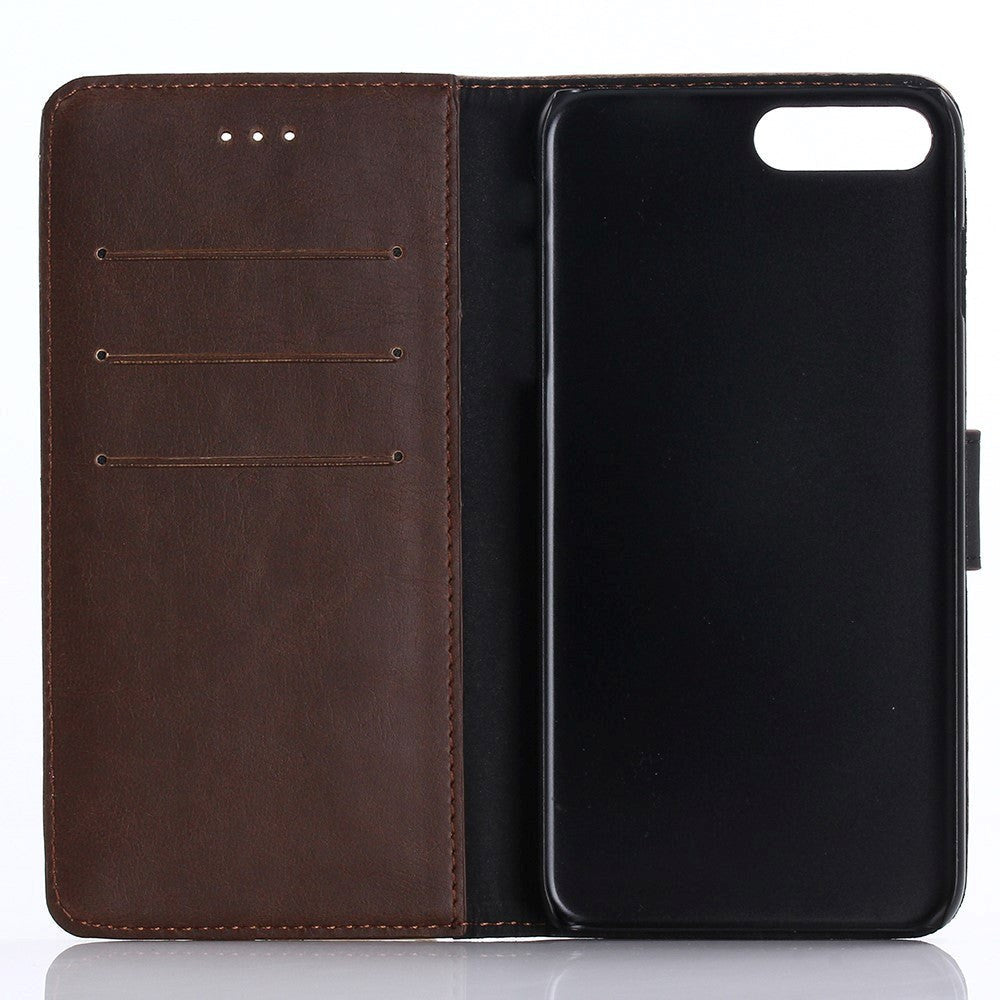 iPhone 8 Plus / 7 Plus Wallet Leather Case Dark Brown