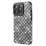 iPhone 13 Pro Flexible Back Case - Woven Design - Grey