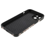 iPhone 13 Flexible Back Case - Woven Design - Brown