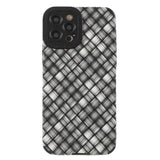 iPhone 12 Pro Flexible Back Case - Woven Design - Grey