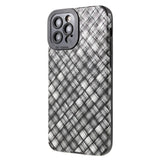 iPhone 12 Pro Flexible Back Case - Woven Design - Grey