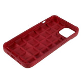 iPhone 13 Grid Texture Silicone Case - Red