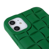 iPhone 11 Grid Texture Silicone Case - Green