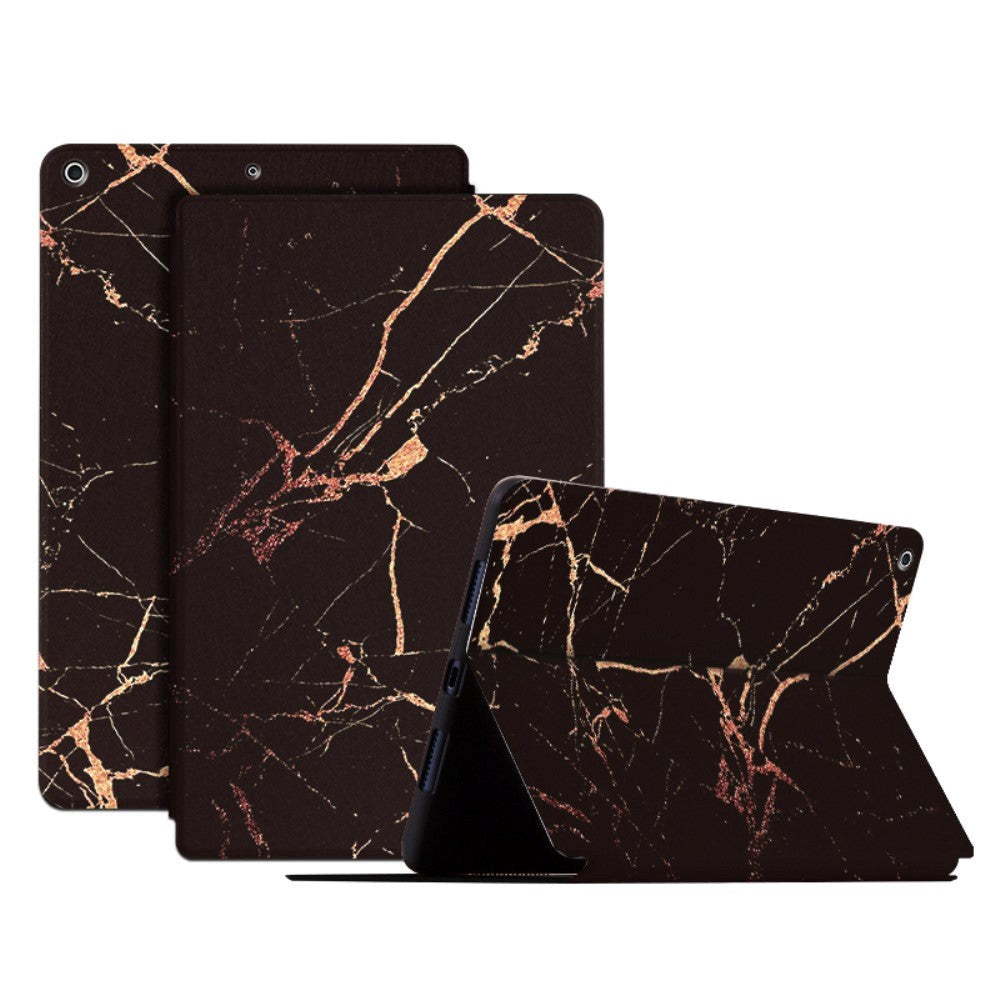 iPad 10.2" (2021 / 2020 / 2019) Tri-Fold Flip Case - Marble - Black