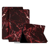 iPad 10.2" (2021 / 2020 / 2019) Tri-Fold Flip Case - Marble - Black / Red