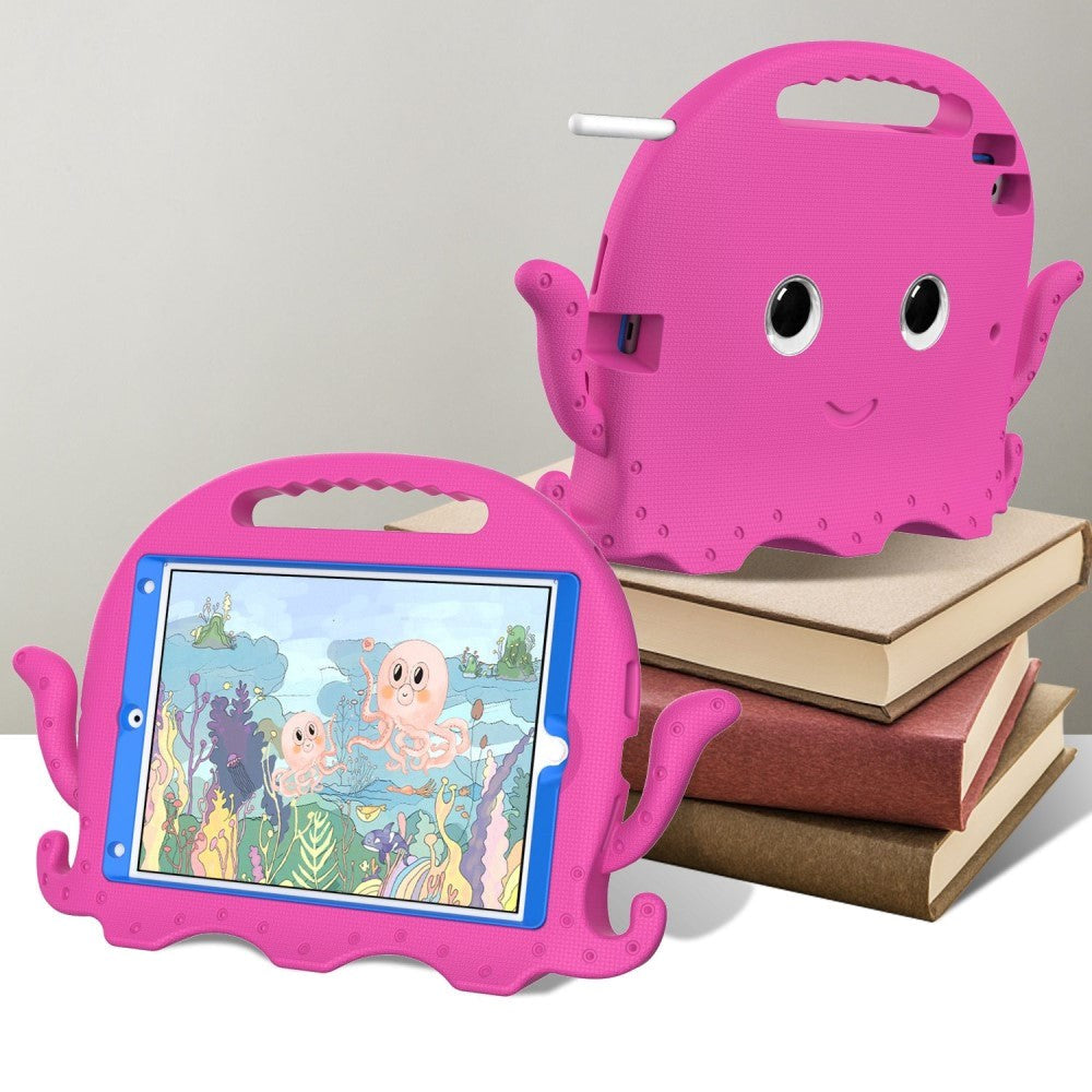 iPad 10.2" (2021 / 2020 / 2019) / iPad Pro 10.5 / iPad Air (2019) EVA Children's cover with Shoulder Strap - Octopus Theme - Pink