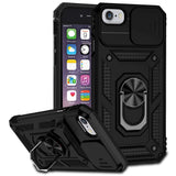 iPhone SE (2022/2020) / 8 / 7 Hybrid Tough Case with Magnetic Kickstand & Camslider - Black