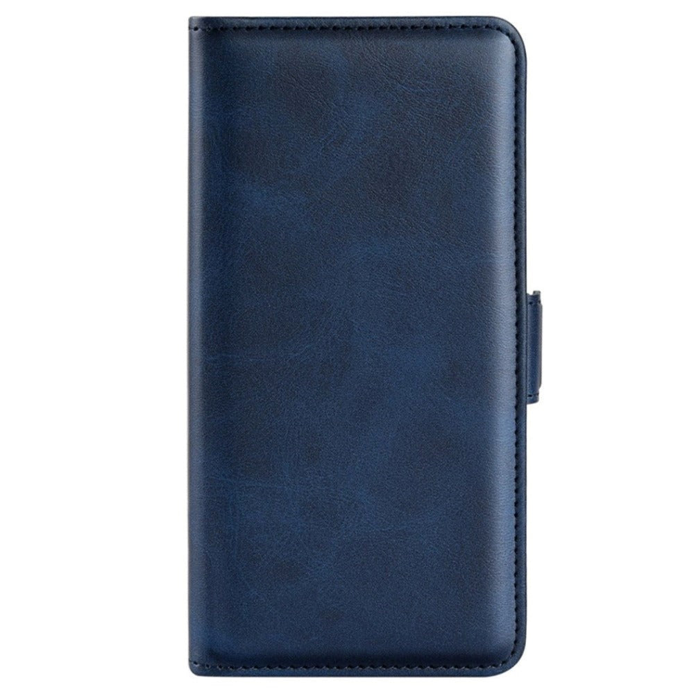 iPhone 14 Pro Leather Wallet Case & Magnetic Lock - Blue