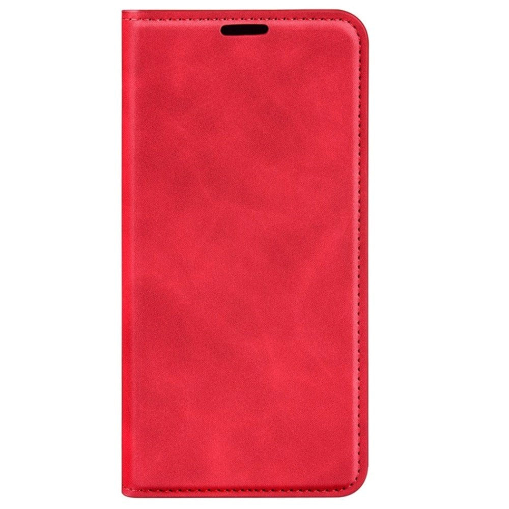 iPhone 14 Pro Leather Wallet Flip Case & Magnetic Lock - Red