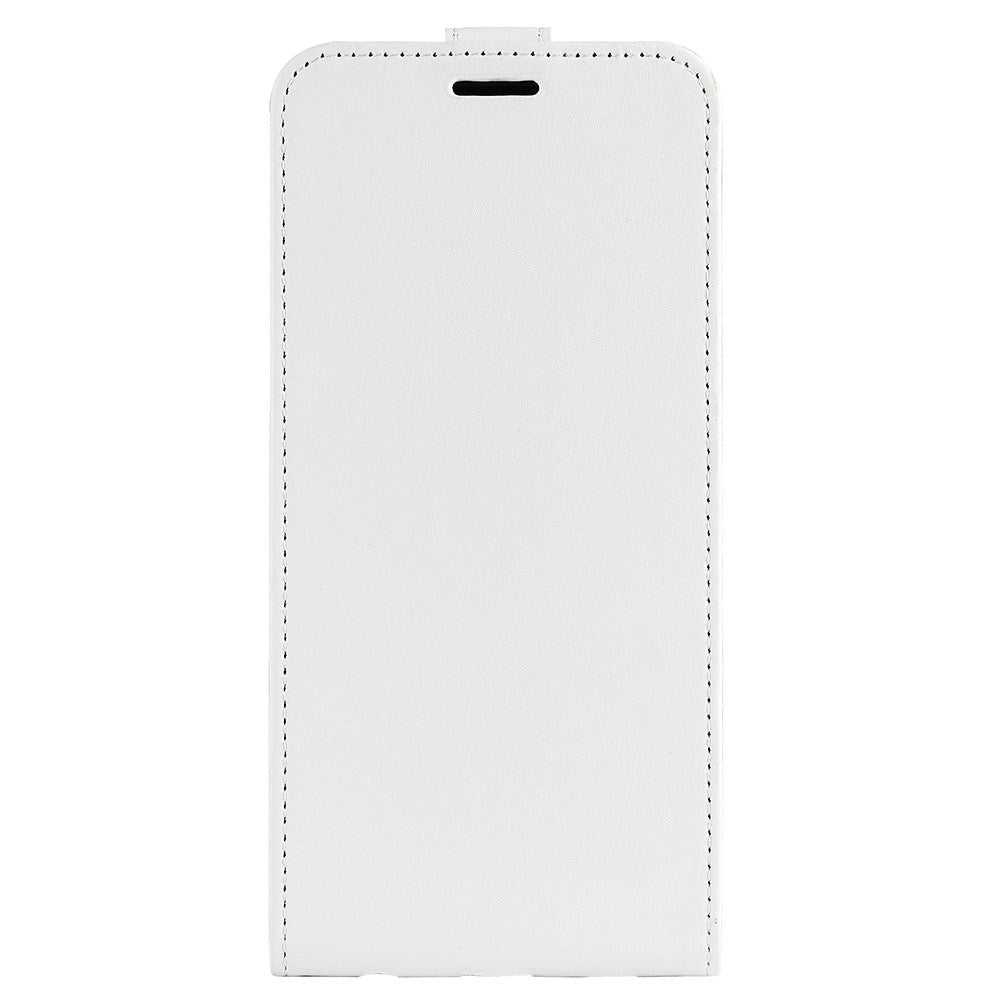 iPhone 14 Vertical Flip Leather Case w. Card Holder - White