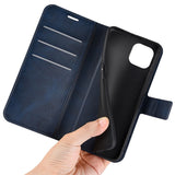 iPhone 14 Plus Leather Cover w. Card Holder & Magnetic Closure - Blue