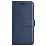 iPhone 14 Plus Leather Cover w. Card Holder & Magnetic Closure - Blue