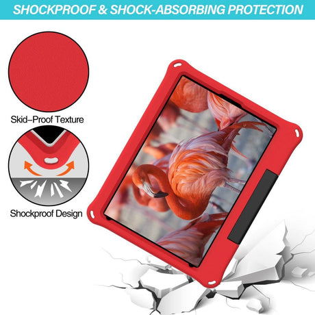 iPad 10.2" (2021 / 2020 / 2019) EVA Foam Kids Case w. Ring Kickstand - Red