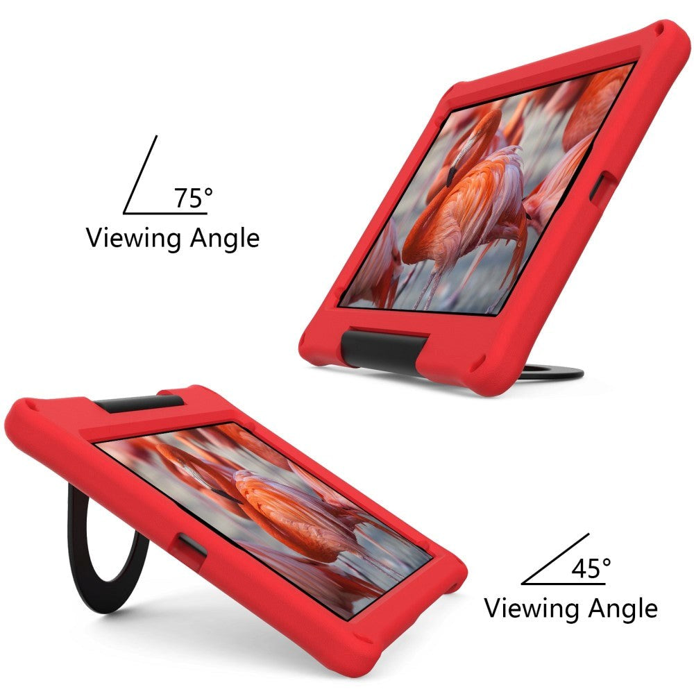 iPad 10.2" (2021 / 2020 / 2019) EVA Foam Kids Case w. Ring Kickstand - Red