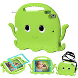 iPad (2018) / iPad (2017) / iPad Air 2 / iPad Pro 9.7" EVA Children's cover with Shoulder Strap - Octopus Theme - Green