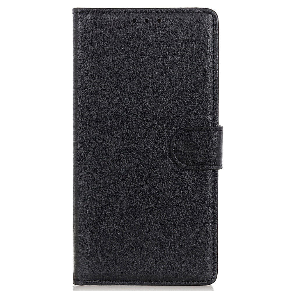 iPhone 14 Leather Case w. Magnetic Lock & Wallet - Black