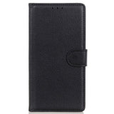 iPhone 14 Leather Case w. Magnetic Lock & Wallet - Black