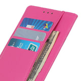 iPhone 14 Leather Case w. Magnetic Lock & Wallet - Pink