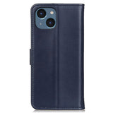 iPhone 14 Leather Wallet Case & Kickstand - Blue