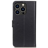 iPhone 14 Pro Leather Wallet Case & Kickstand - Black