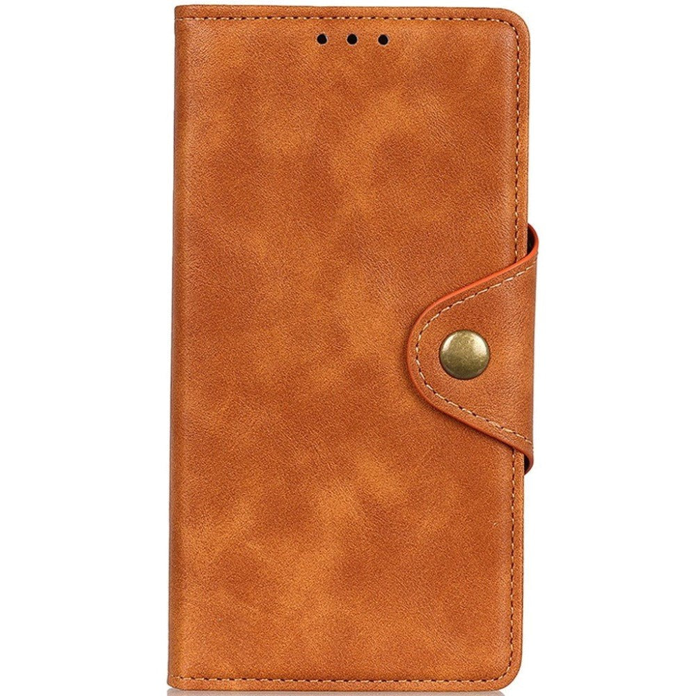 iPhone 14 Plus Leather Flip Case with Wallet - Brown