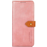 iPhone 14 Plus Khazneh Leather Flip Case with Wallet & Card Holder - Rose Gold