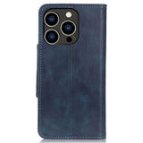 iPhone 14 Pro Leather Flip Case with Wallet - Blue