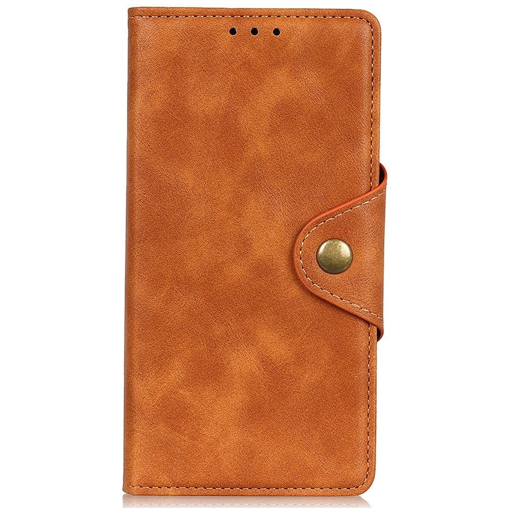 iPhone 14 Pro Leather Flip Case with Wallet - Brown