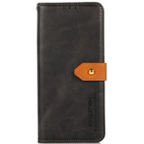 iPhone 14 Pro Khazneh Leather Flip Case with Wallet & Card Holder - Black