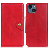 iPhone 14 Leather Flip Case with Wallet - Red