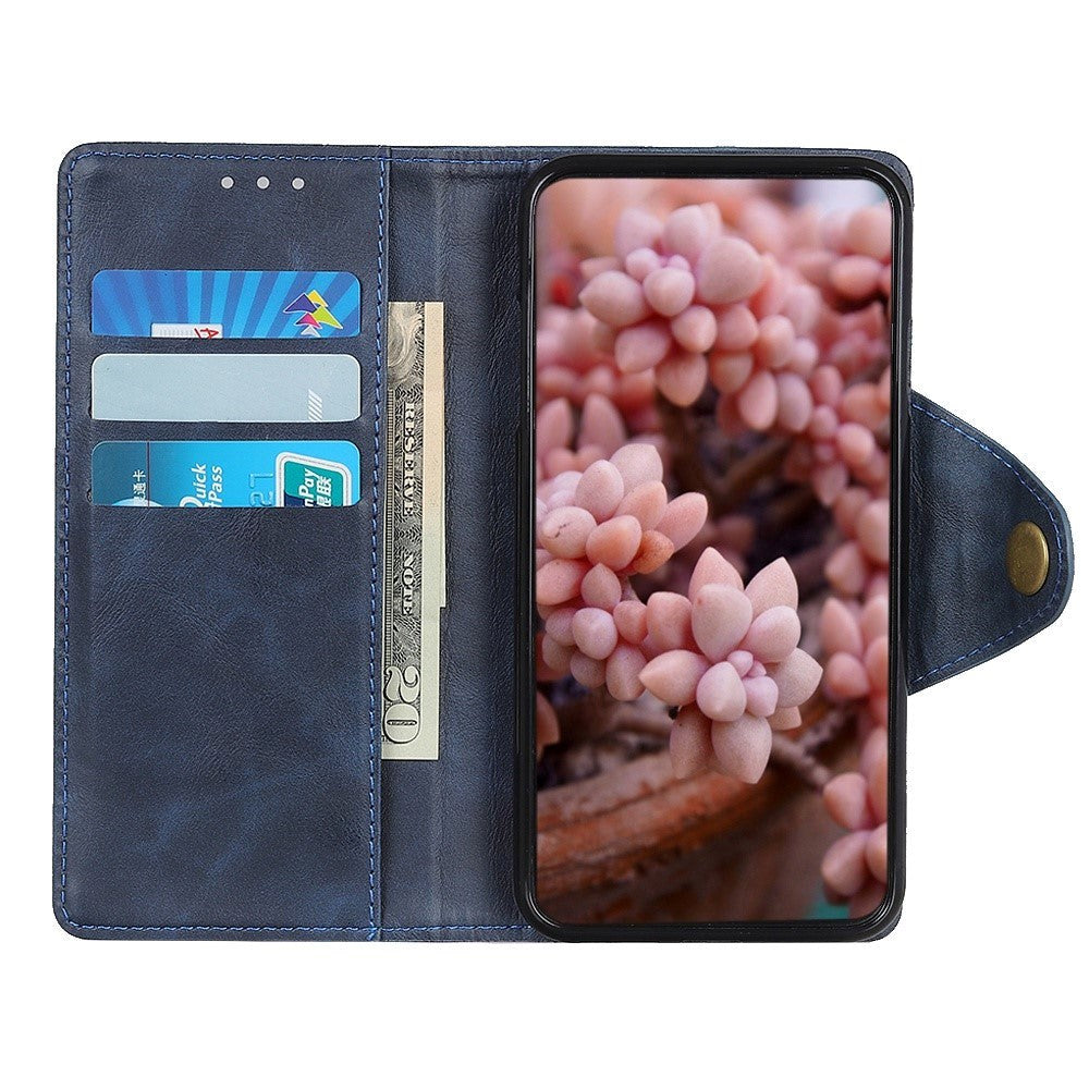 iPhone 14 Leather Flip Case with Wallet - Blue